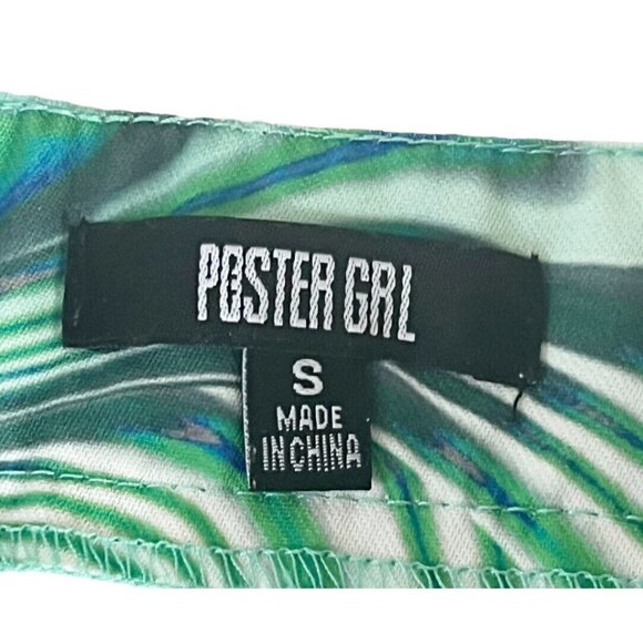 Dolls Kill Poster Girl Hypnotic Habits Green Turquoise Kick Flare Pants Womens S - Picture 4 of 9